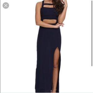 Kittenish midnight maxi